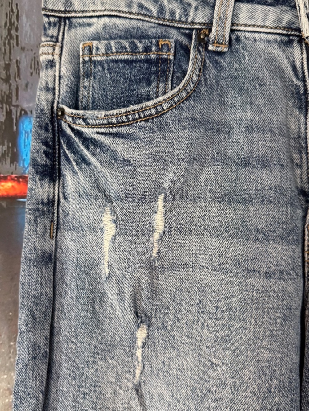BKE Billie Wide Leg Stretch Jeans Women's 27/34 High Rise Distressed Clevenger - Picture 6 of 15